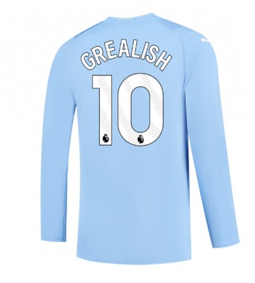 Manchester City Jack Grealish #10 Replika Hjemmebanetrøje 2023-24 Langærmet
